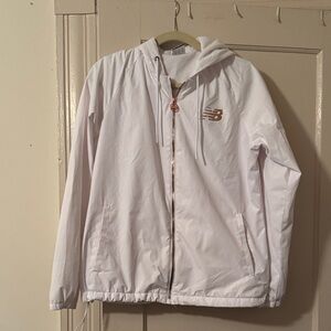 New Balance Kids Hooded White Raincoat